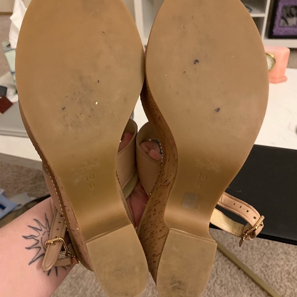 Genuine leather coach platform sandals - Picture 4 of 5